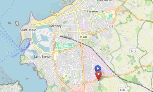 plan d'accès Clodelys saint malo